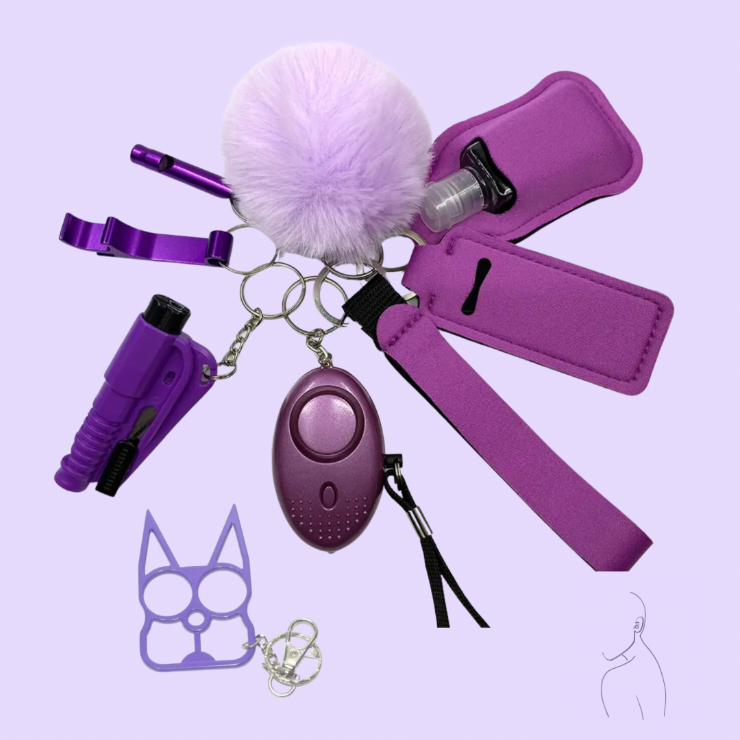 Self Defense Keychain (Purple) How to Love a Battered Woman, LLC